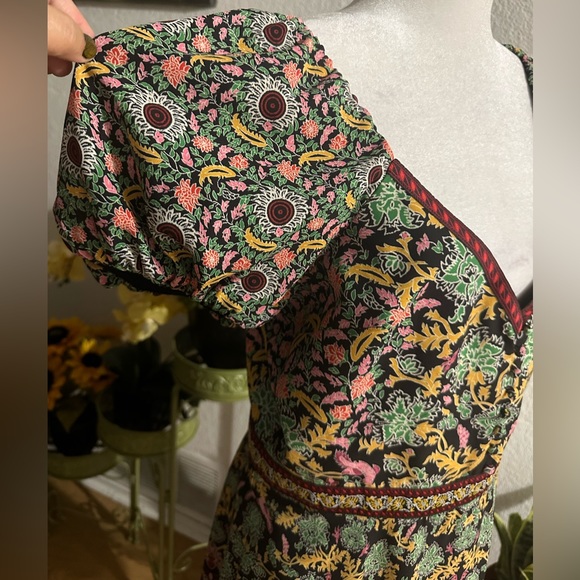 NWT! Alice + Olivia Dana Puff-Sleeve Flare Dress size 14 - Picture 6 of 16